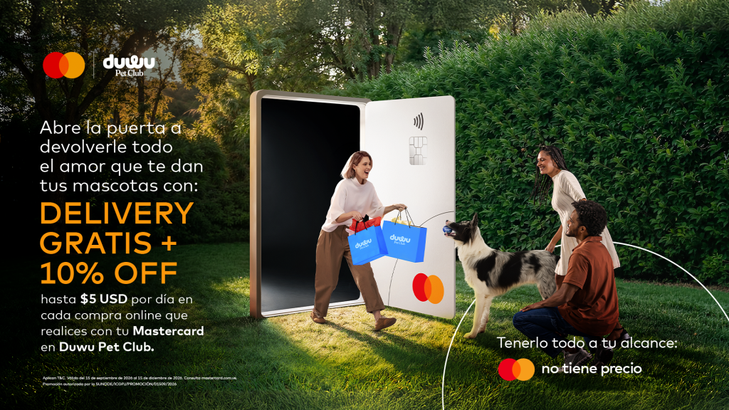Mastercard y Duwu Pet Club ofrecen 10% de descuento en compras para usuarios de Mastercard Débito